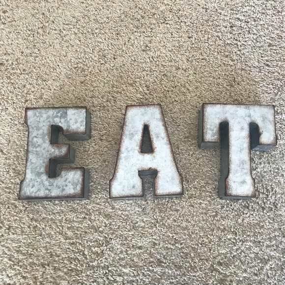 Other - Rustic Metal EAT Letters